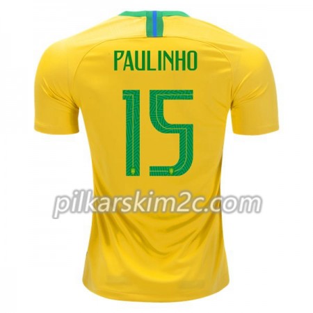 Koszulka Brazylia Paulinho 15 Główna Mistrzostwa Świata 2018 - Koszulki Piłkarskie